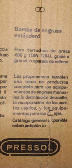 Bomba para engrase manual